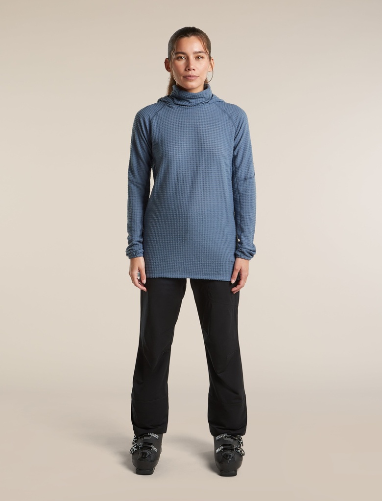 Women's Merino 400 Real Fleece Grid Pulover Hood 3