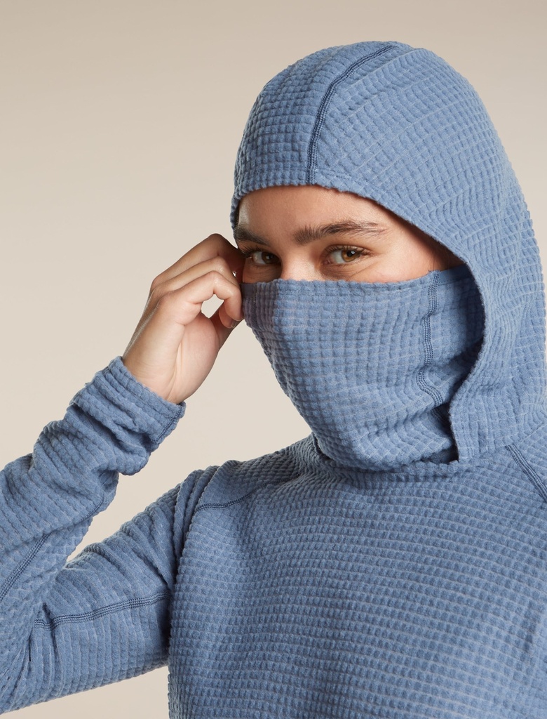 Women's Merino 400 Real Fleece Grid Pulover Hood 7