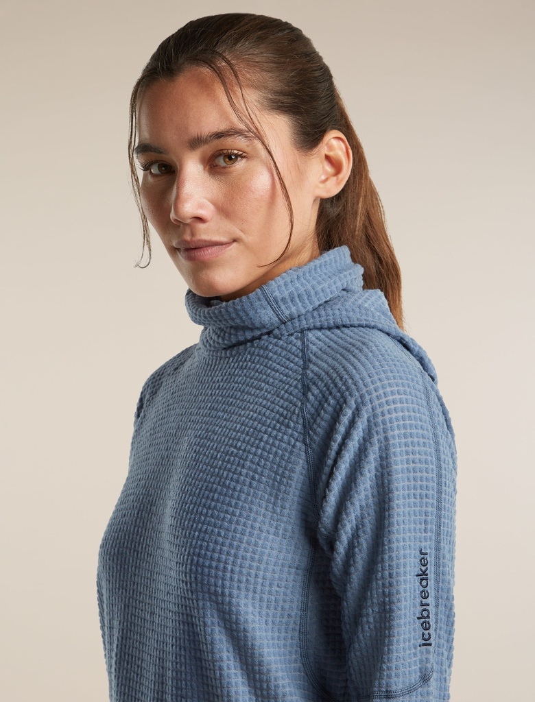 Women's Merino 400 Real Fleece Grid Pulover Hood 8