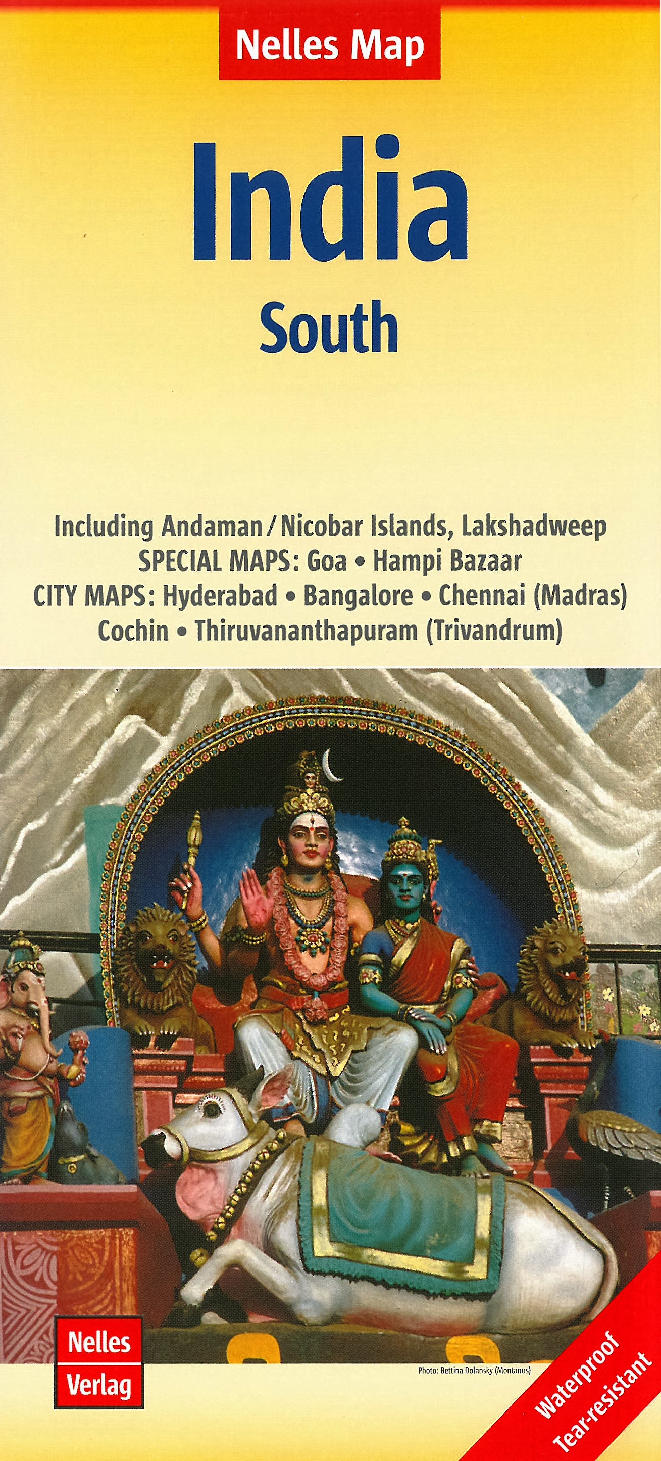 India Zuid nel.map Goa-Bangalore-Chennai-Andaman - 1/1,5M