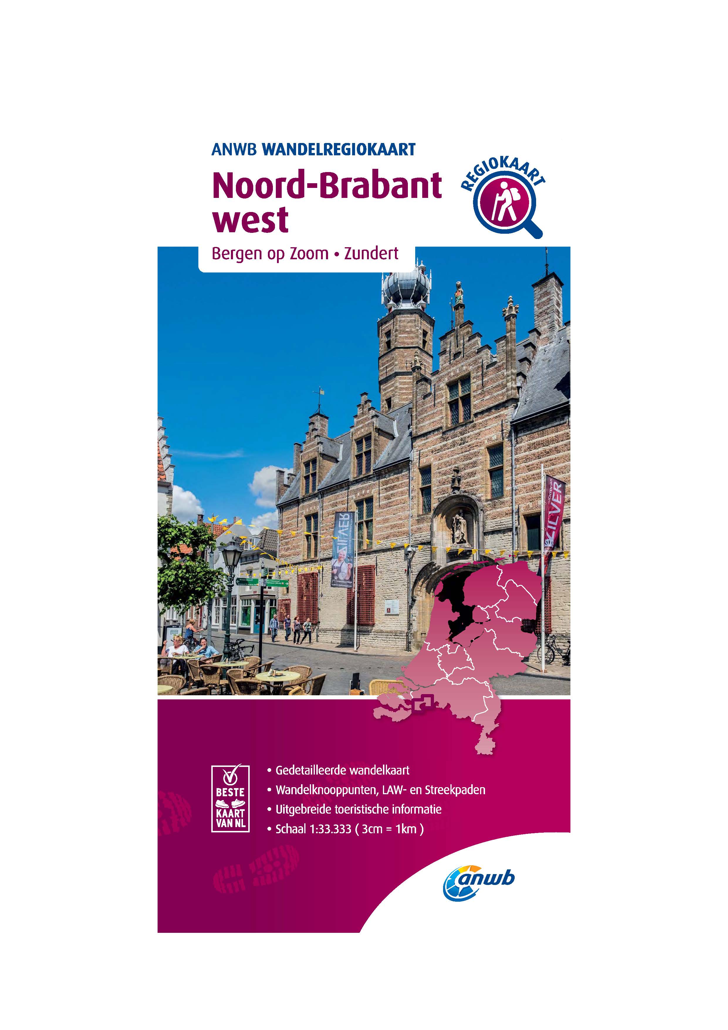 Noord-Brabant West Wandelregiokaart - 1/33