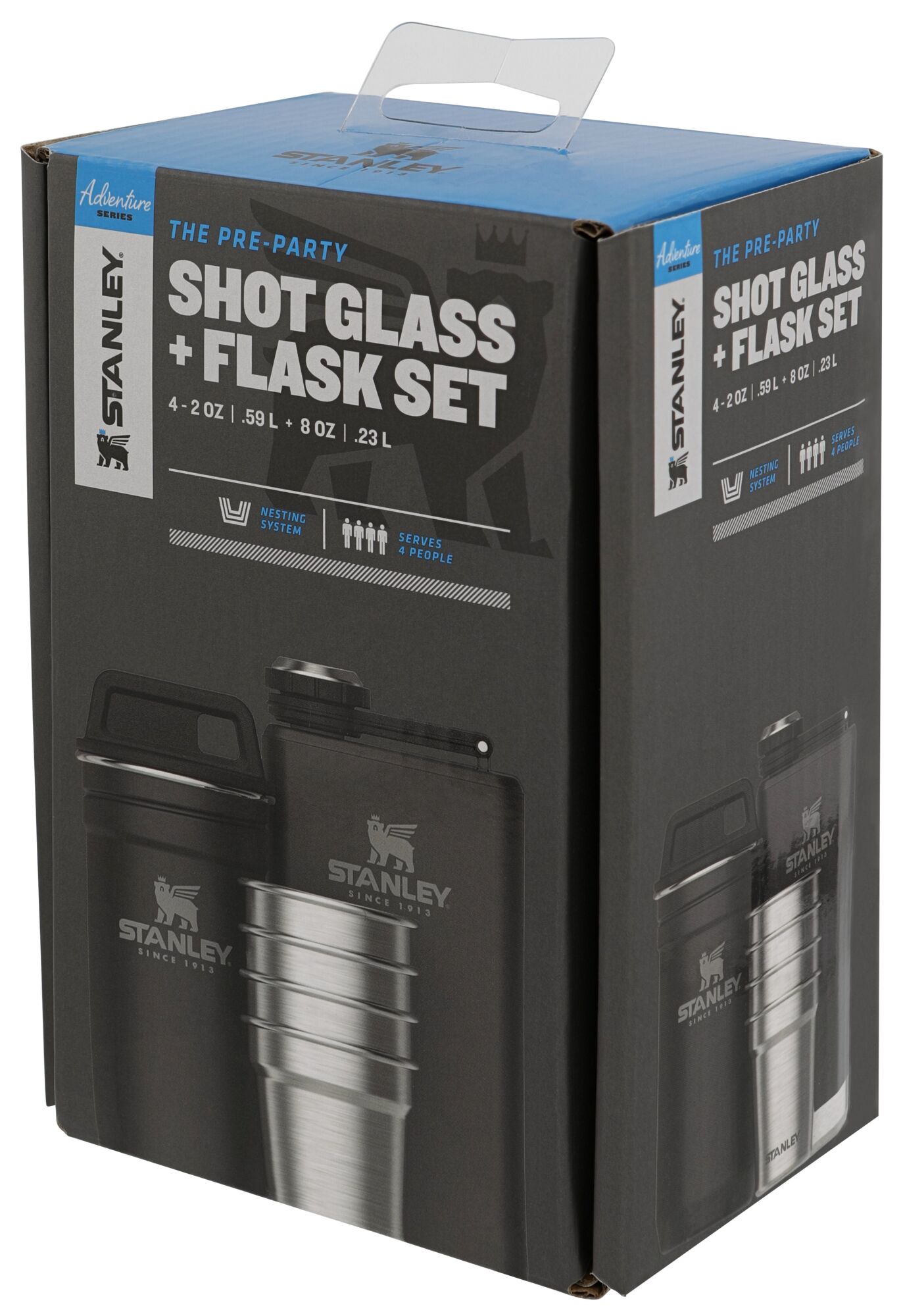 The Pre-Party Shotglass + Flask Set