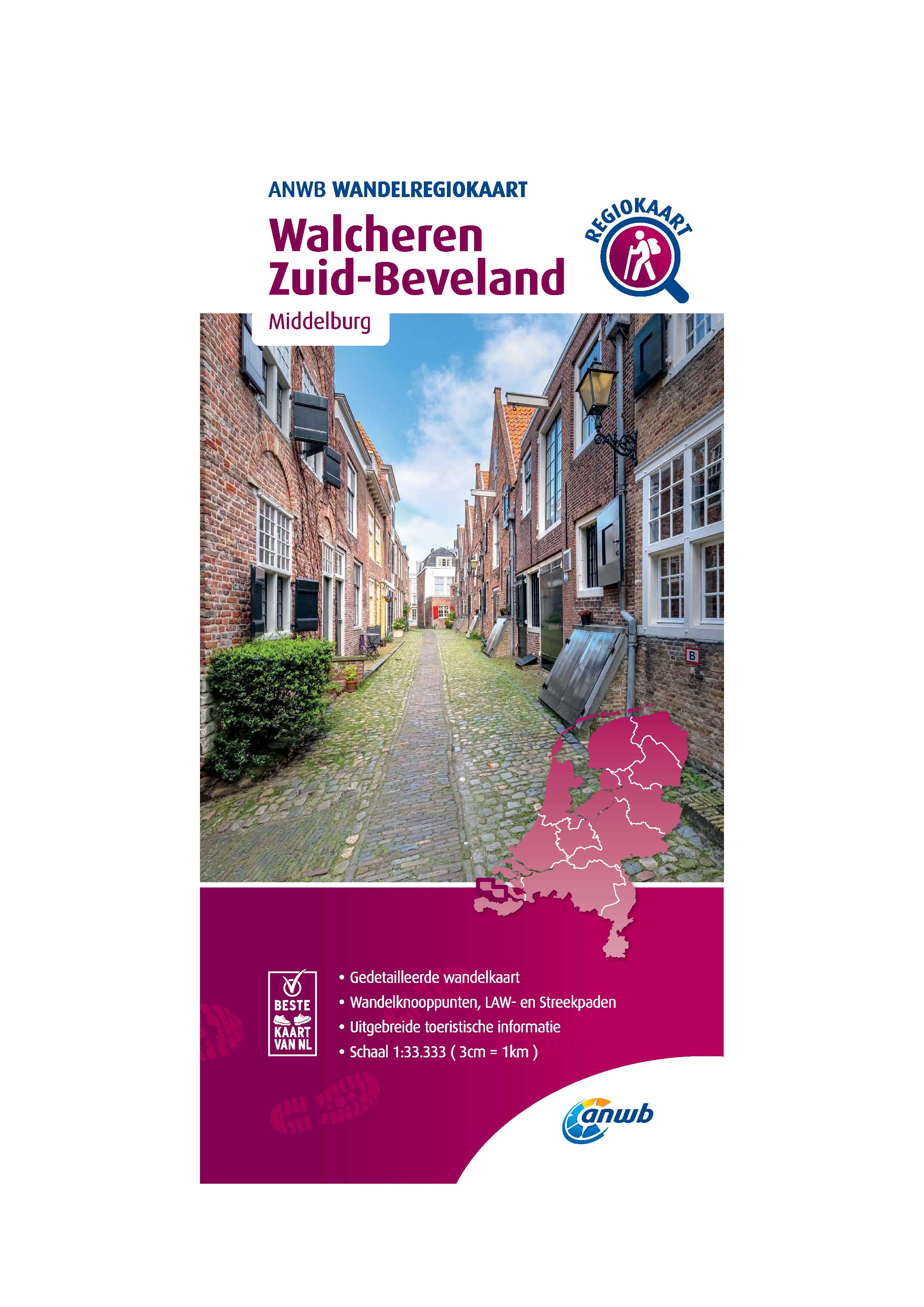 Walcheren Zuid-Beverland Wandelregiokaart - 1/33