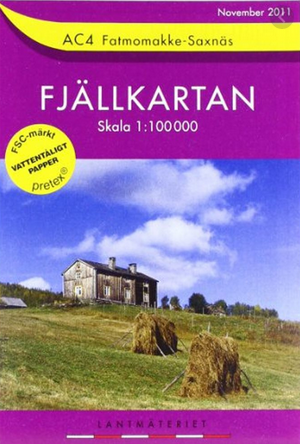 Fjällkartan AC4 Fatmomakke-Saxnäs 1:100 000