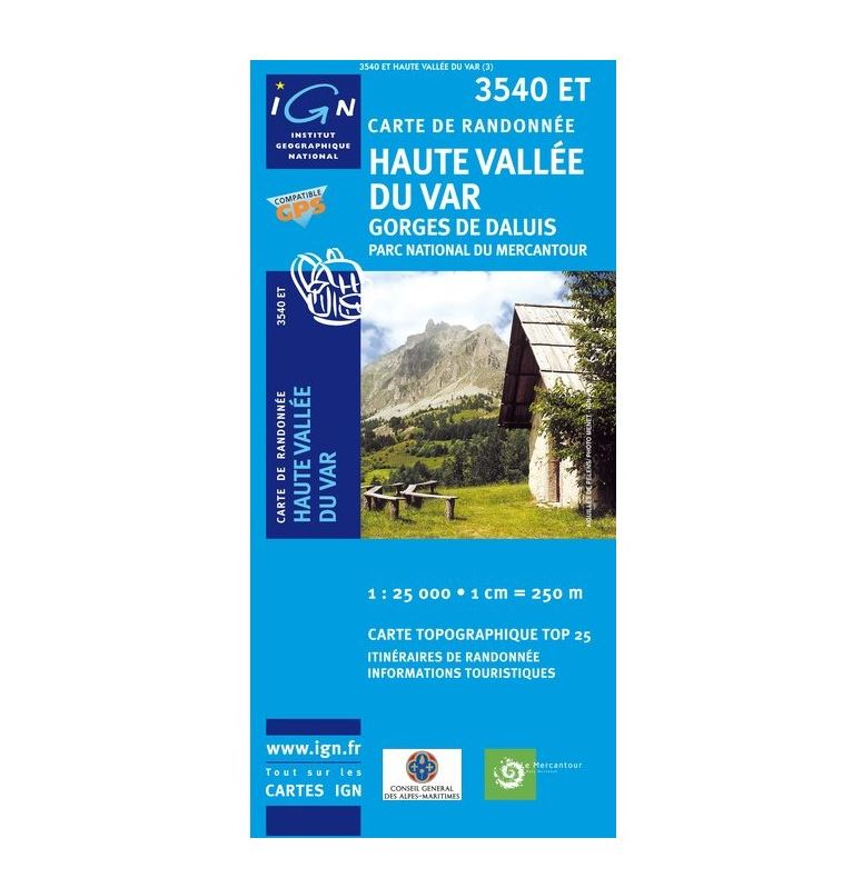 IGN.3540ET - Haute Vallée du Var / Gorges de Daluis gps - 2011