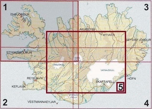 IJsland Hoogland - 5 Ferdakort