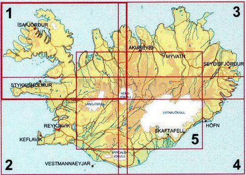 IJsland Noord-Oost - 3 Ferdakort
