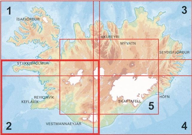 IJsland Zuid-West - 2 Ferdakort