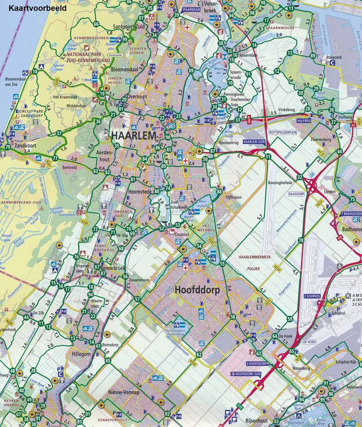 Noord-Brabant Oost - Limburg Noord Knooppuntenkaart 22 NL - 1/100