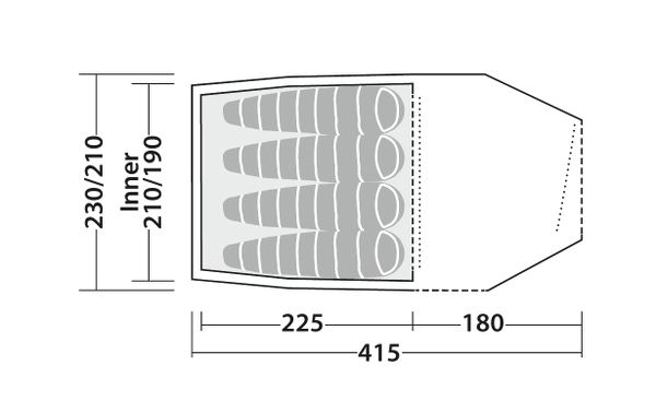 Voyager Versa 4 - 4-persoons tent