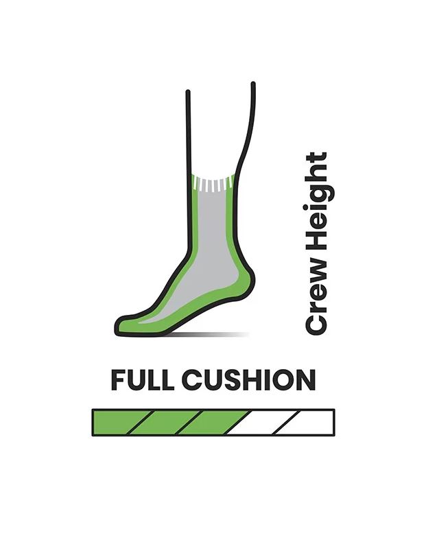 Hike Light Cushion Mountain Range Pattern Crew Socks