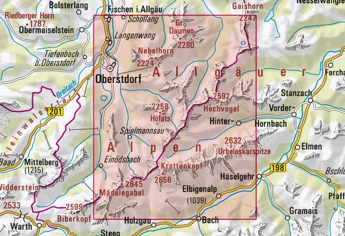 Allgäuer Alpen, Hochvogel, Krottenkopf BY04 weg+ski - 1/25