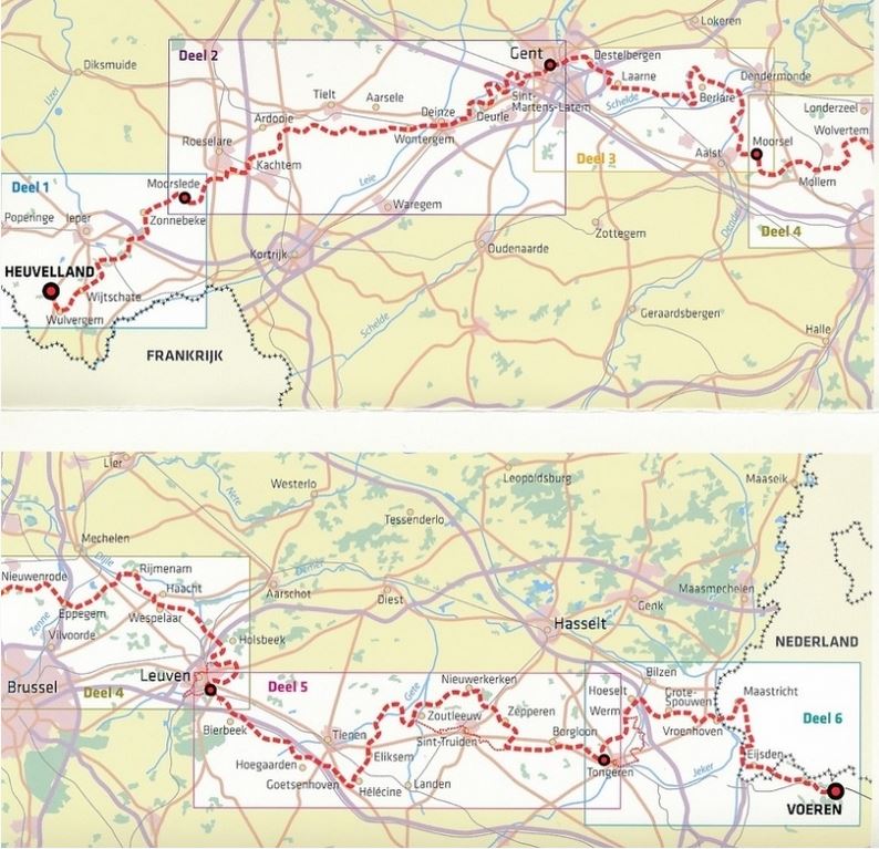 GR128 Vlaanderenroute - Van Heuvelland naar Voeren - 473 km