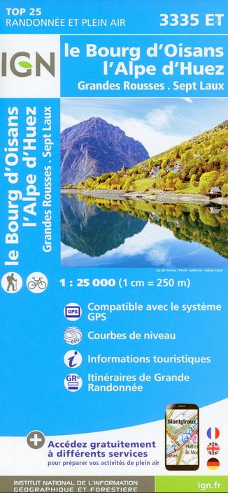 IGN 3335ET Le Bourg d'Oisans - l'Alpe d'Huez