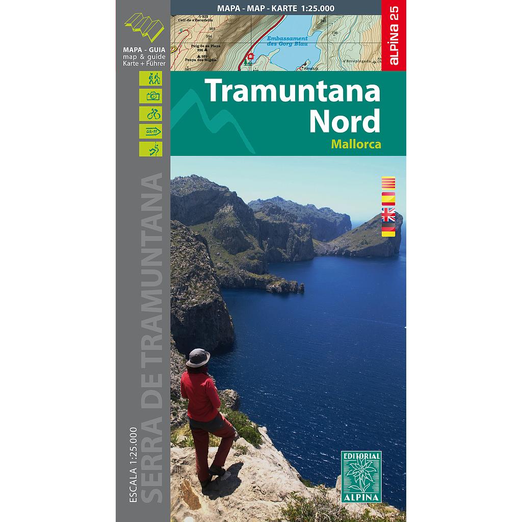 Mallorca - Tramuntana Norte GR11 map&hiking guide - 1/25