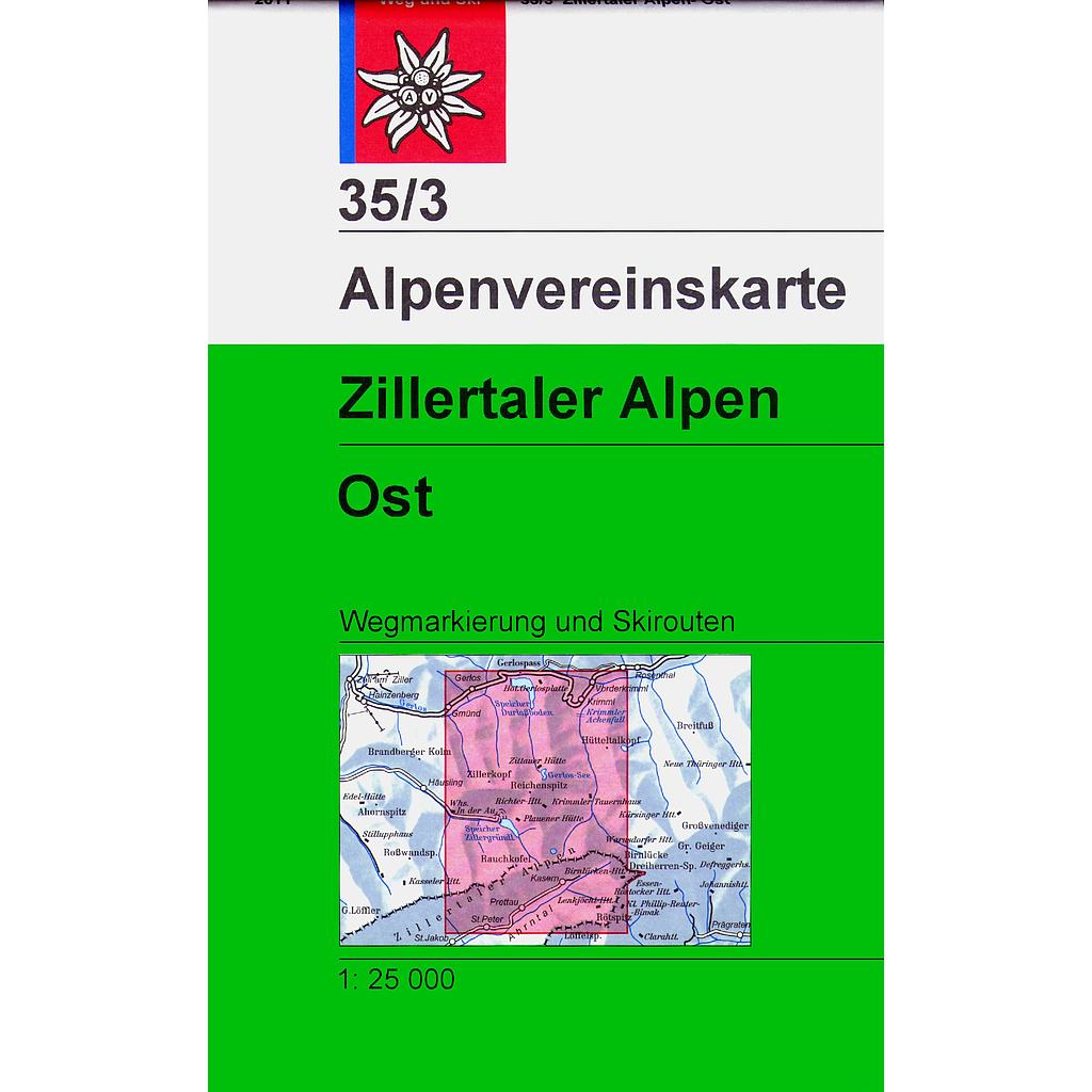 Zillertaler Alpen Ost 35/3 weg+ski - 1/25