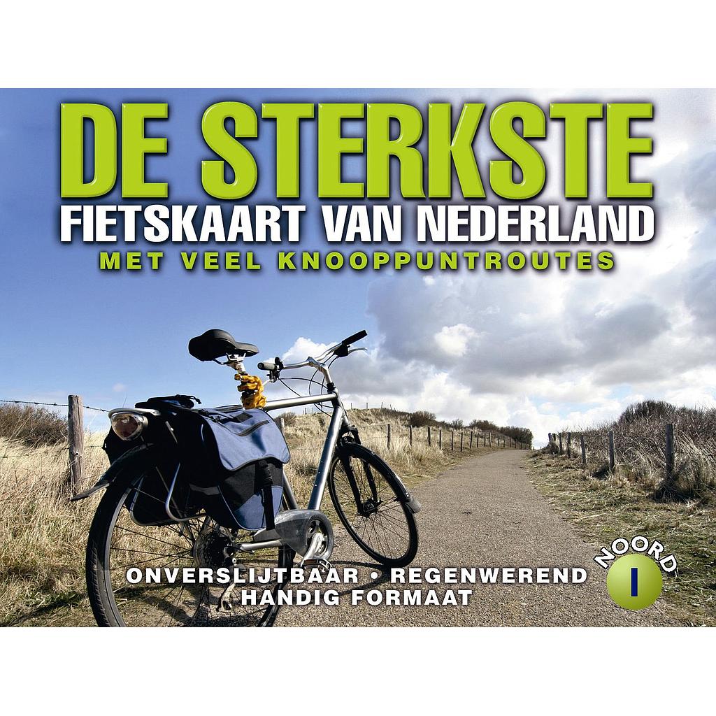 Nederland 1 Noord / Midden sterkste fietskaart r/v (r) wp - 1/200