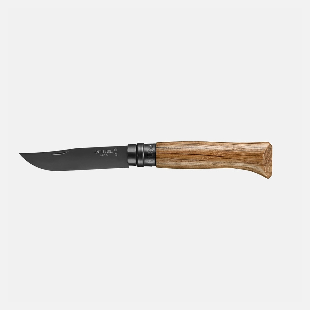 Opinel Nr°8, Blk Oak, Rvs/eik, in kist