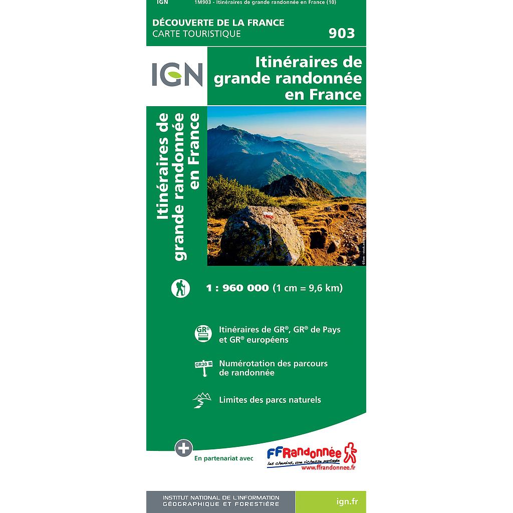 903 Frankrijk itinéraires de grande randonnée - 1/800