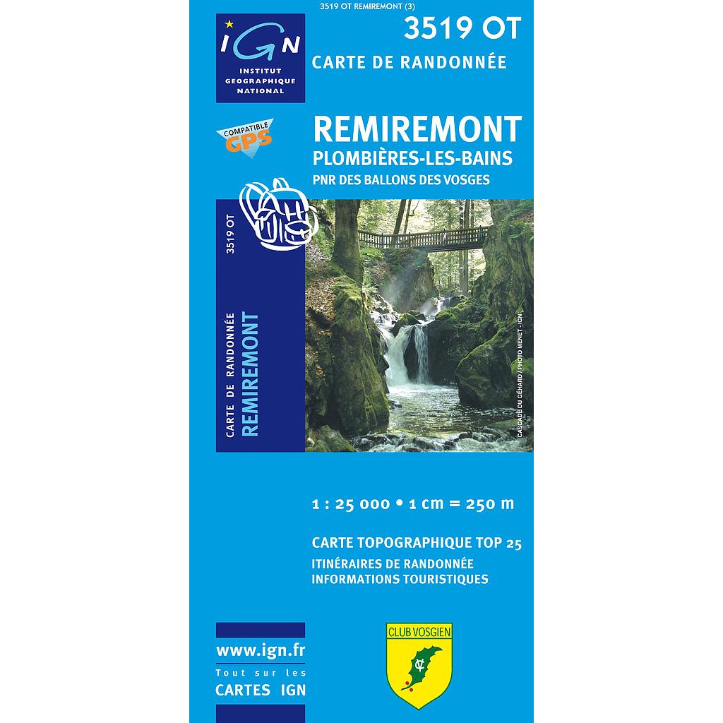3519OT Remiremont / Plombières-les-Bains /PNR Ballons des Voges gps - 1/25