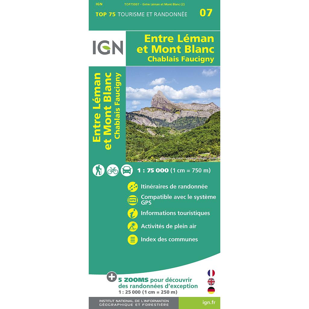75007 Leman & Mont Blanc entre - Chablais Faucigny ign - 1/75