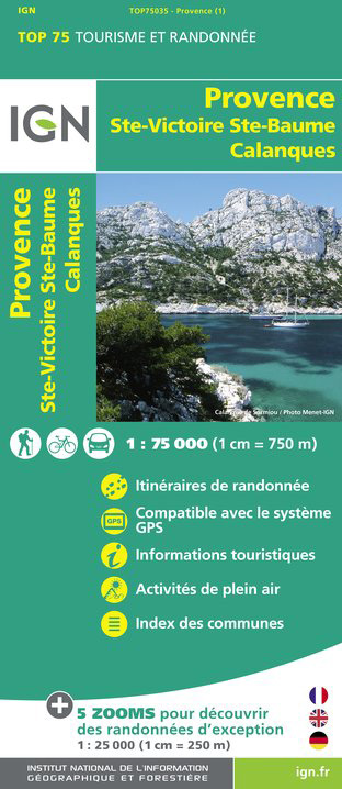 75035 Provence / Ste-Victoire / Ste-Baume / Calanques ign - 1/75