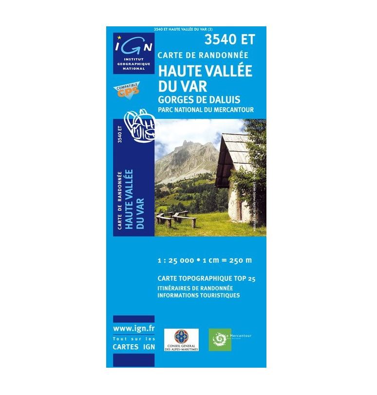 IGN.3540ET - Haute Vallée du Var / Gorges de Daluis gps - 2011
