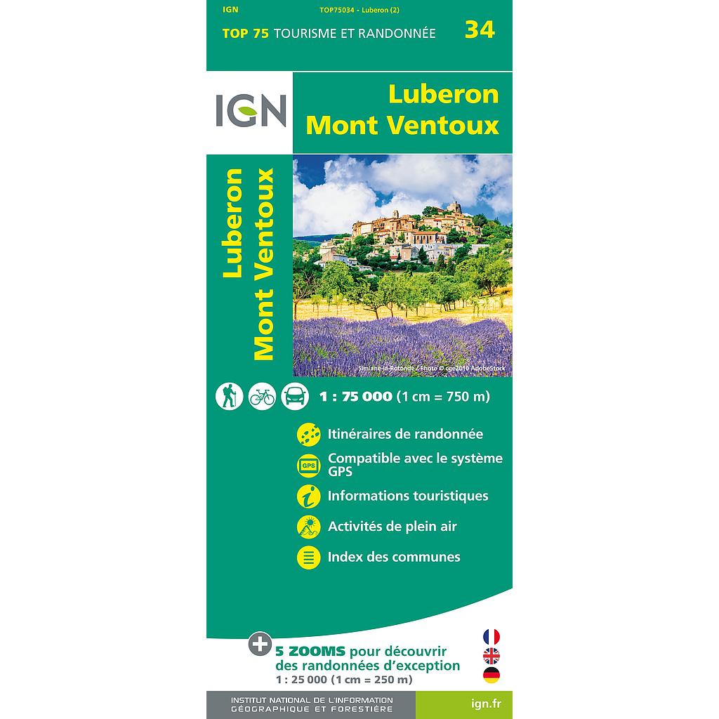 75034 Luberon / Mont Ventoux ign - 1/75