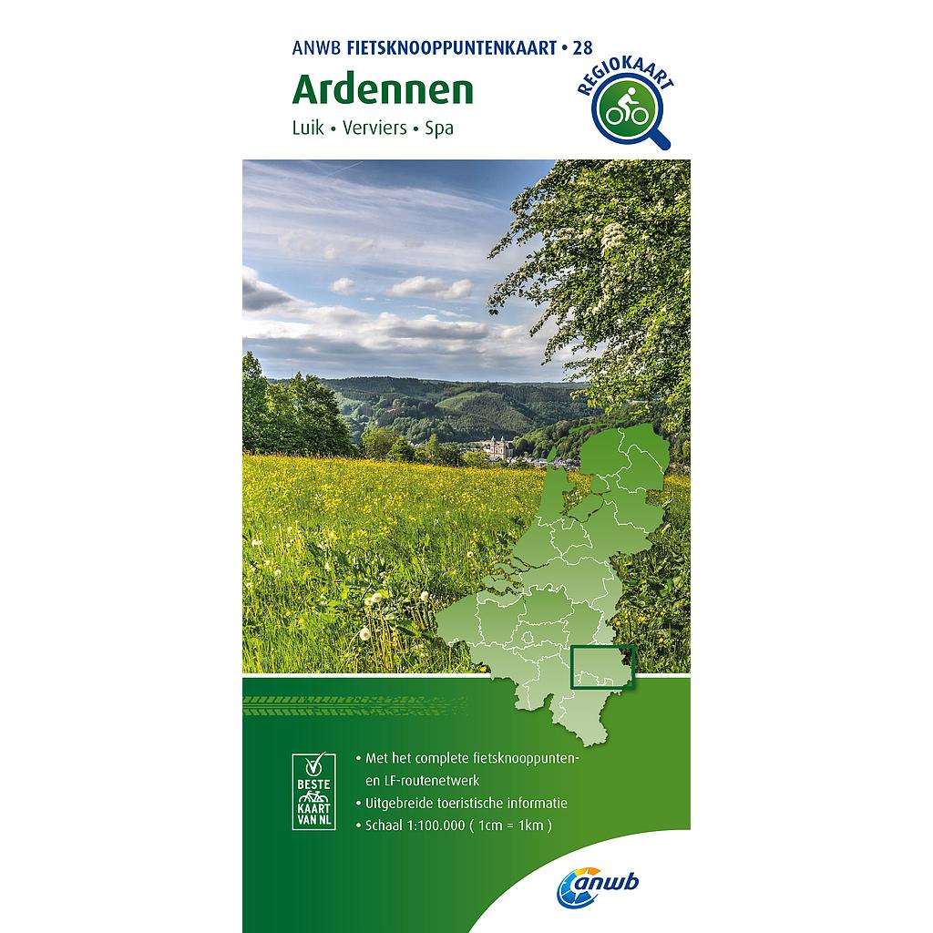Ardennen Knooppuntenkaart 28 BE - 1/100