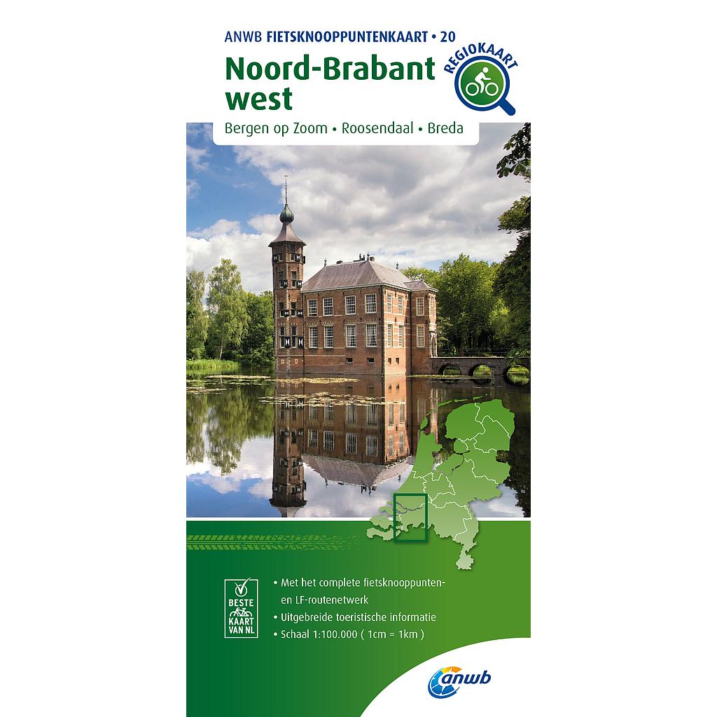 Noord-Brabant West Knooppuntenkaart 20 NL - 1/100