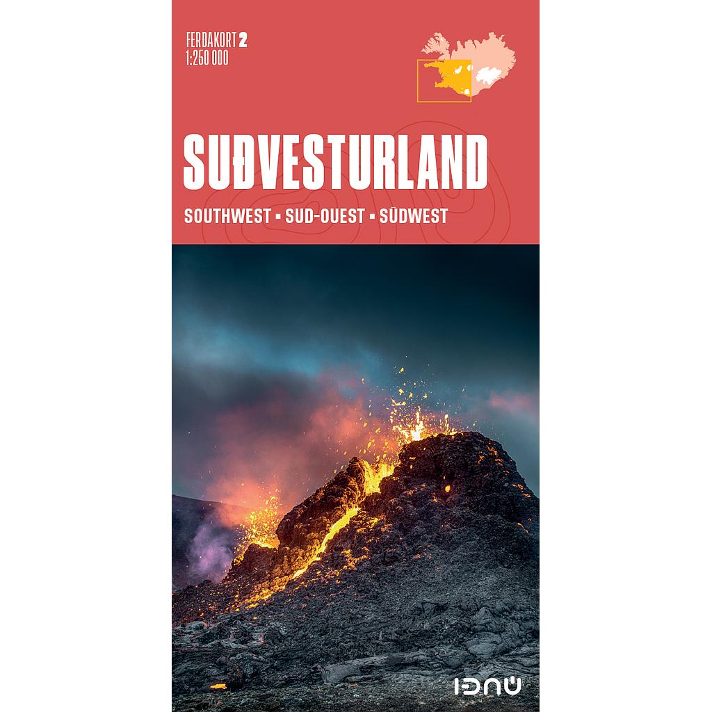 IJsland Zuid-West - 2 Ferdakort