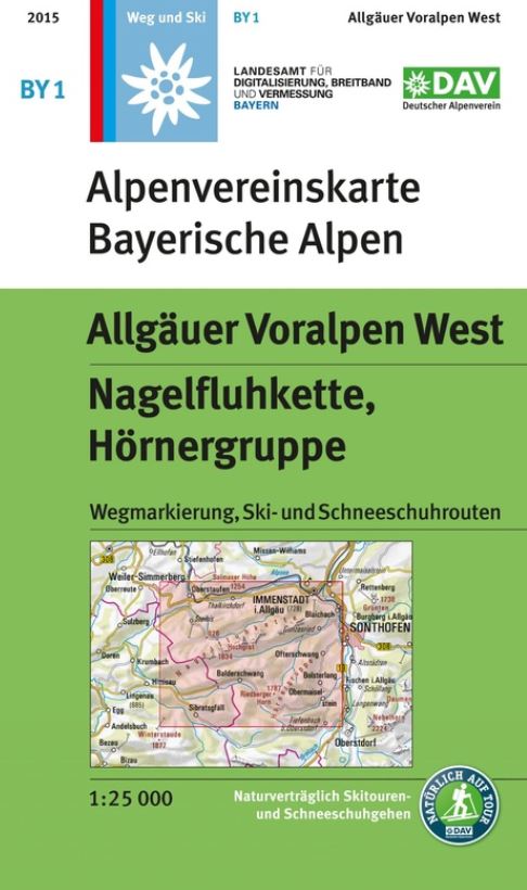 Algäuer Voralpen West BY01 weg+ski Nagelfluhkette,Hörnergrup