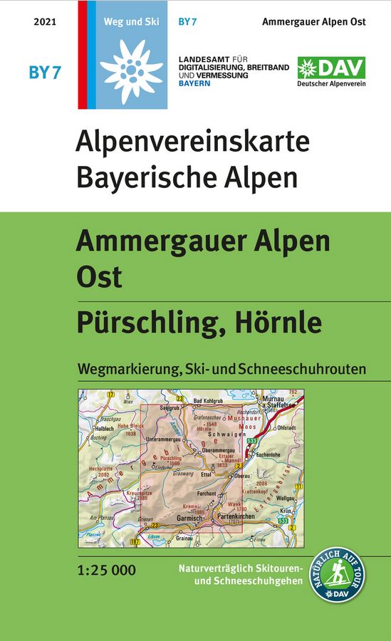Ammergauer Alpen Ost BY07 weg+ski Pürschling, Hörnle