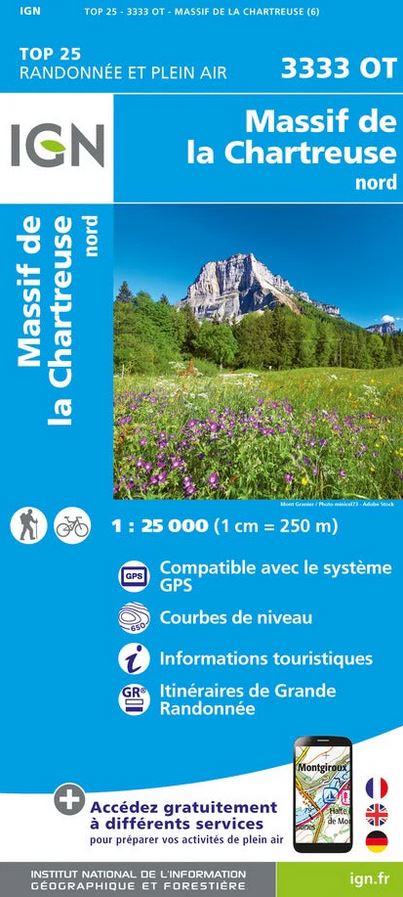 3333OT Massif de la Chartreuse Nord gps