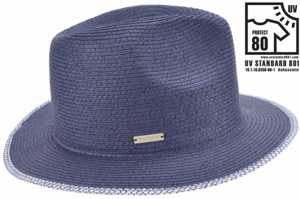 Paper Braid Fedora With Contrast Edge 55008-0