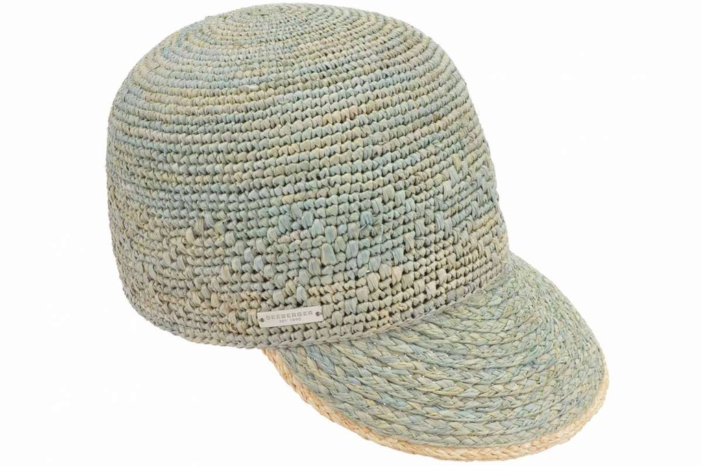 Raffia Crochet Cap With Special Weaving 55147-0