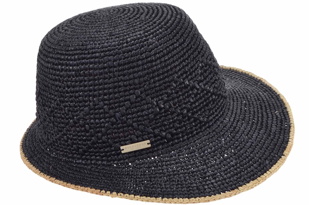 Raffia Crochet Cap With Special Weaving 55145-0