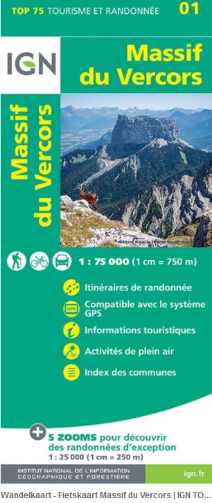 75001 Massif du Vercors 1:75.000