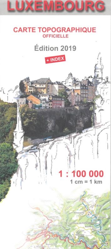 Luxemburg Topografische Kaart 1:100.000