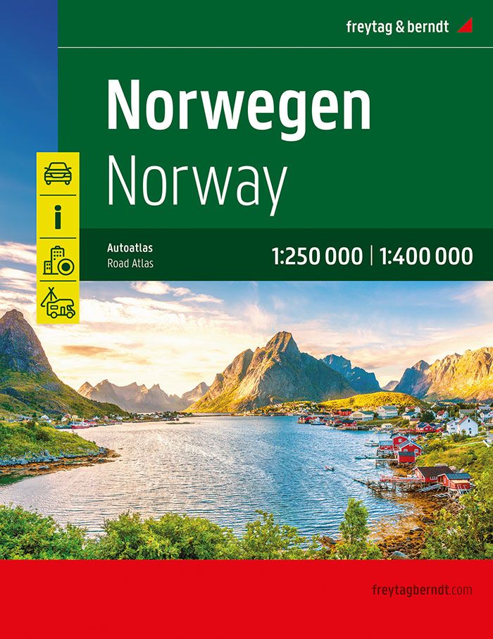 Noorwegen autoatlas - 1:250 000 | 1:400 000