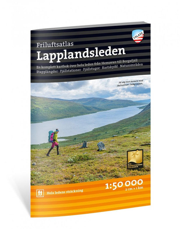 Wandelgids Lapplandsleden Friluftsatlas 1/50