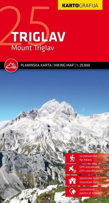 Wandelkaart Triglav Gebergte