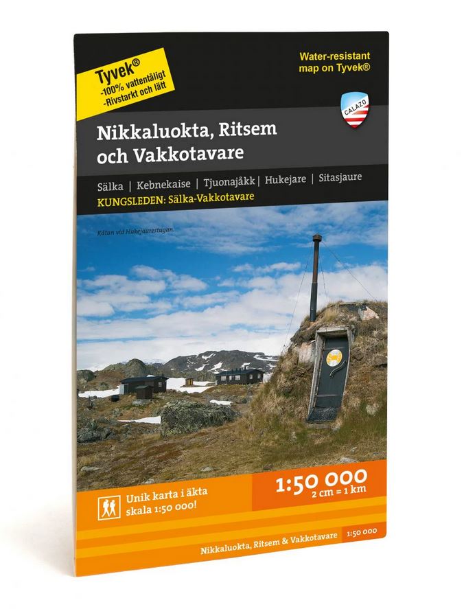 Wandelkaart 2 Fjällkartor 1:50.000 Kungsleden - Nikkaluokta - Ritsem - Vakkotavare | Zweden