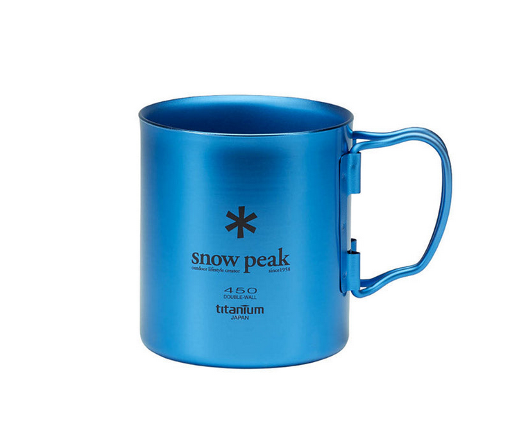 Titanium Double Wall Cup 450 Blue