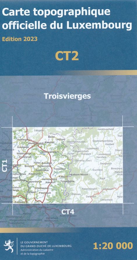 Topografische kaart - CT02 CT LUX Troisverges