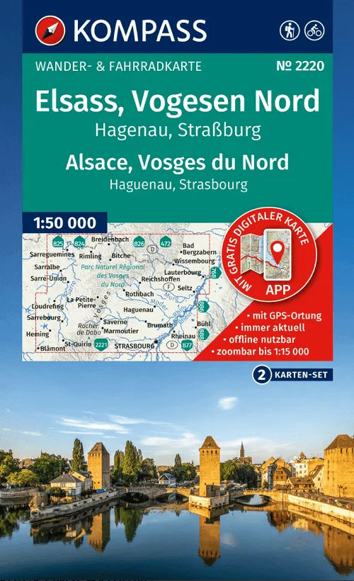 2220 Elsaz - Vogezen Noord 1:50.000