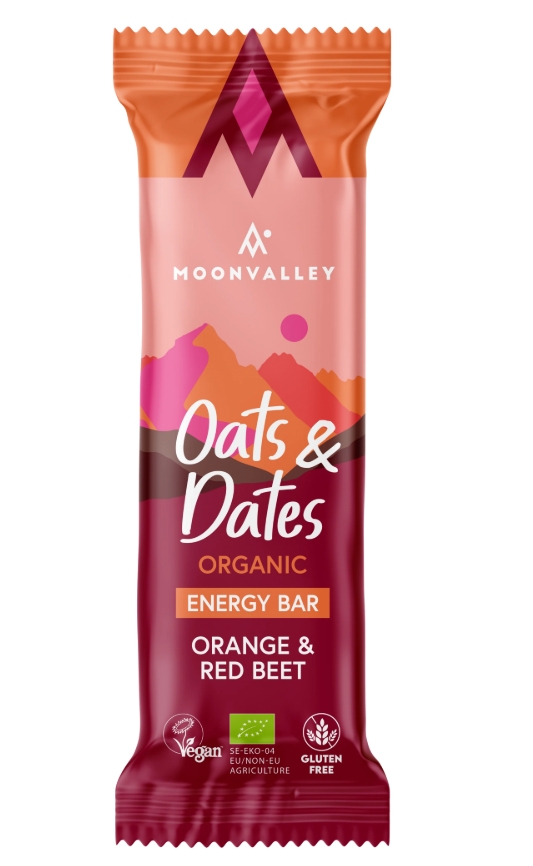Oats & Dates bar - Red Beets & Orange