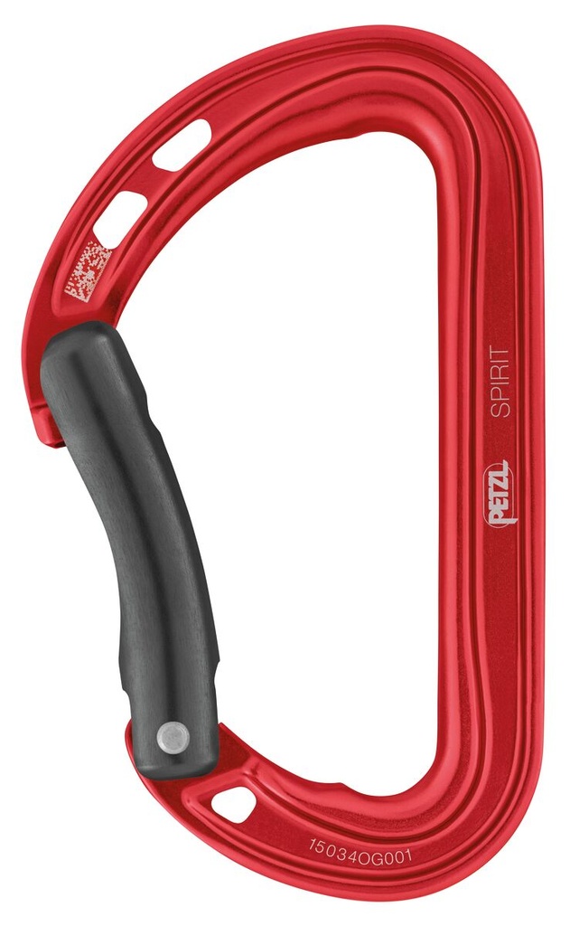 Spirit Carabiner Bent Gate - Red