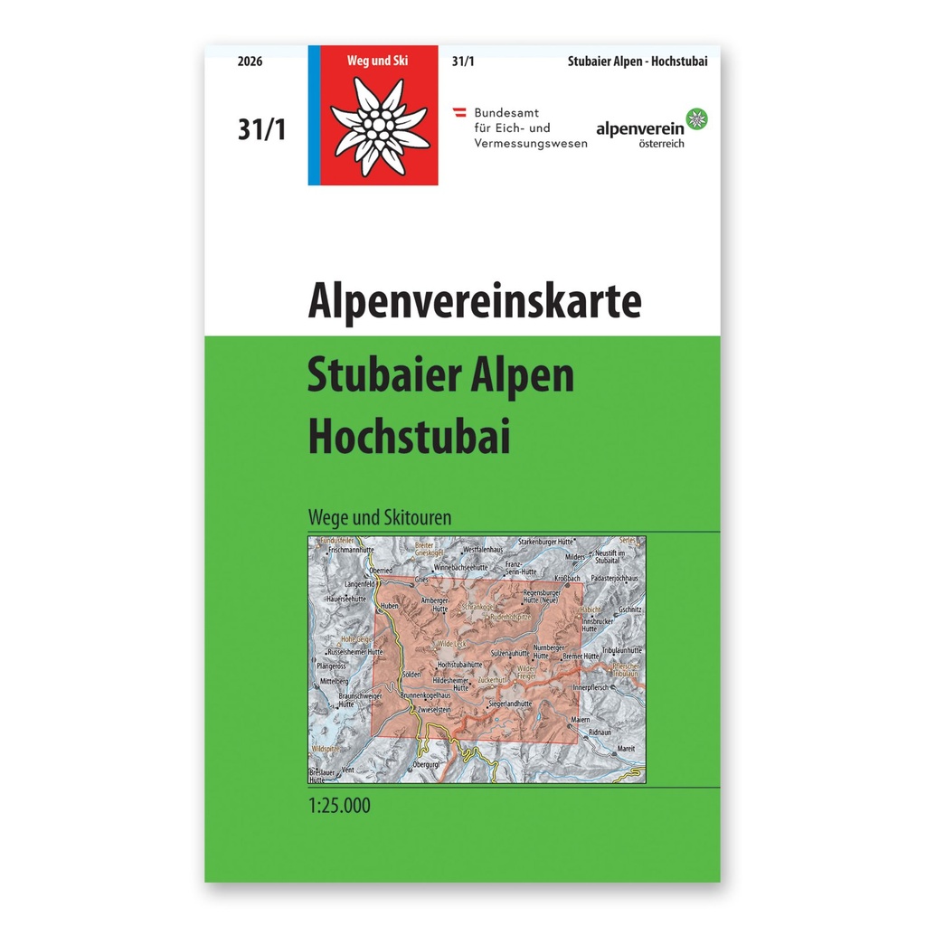 Stubaier Alpen Hochstubai 31/1 weg+ski - 1/25