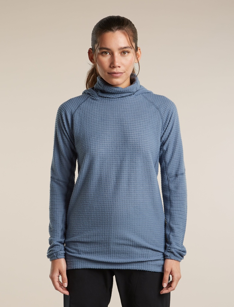 Women's Merino 400 Real Fleece Grid Pulover Hood